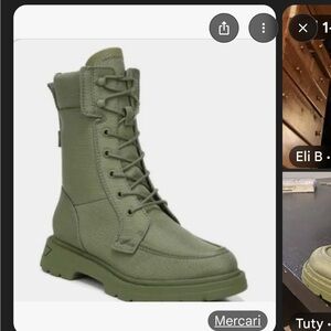 Franco Sarto Women's Olive Combat Boots